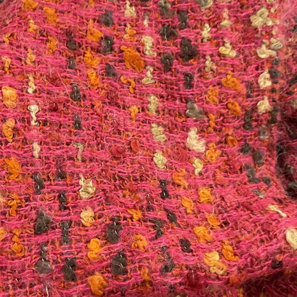 Open weave pink red large scarf wrap boho lagenlook elegant 24”x 76”